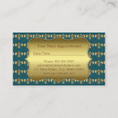 美しいサロンアポイントメントゴールデンモノグラム 予約カード (裏面)