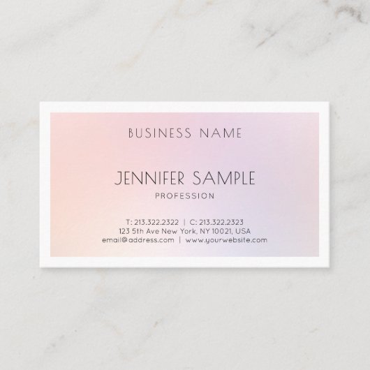 美しいサロンエレガントメイクアップアーティストプロフェッショナル 名刺 (正面)