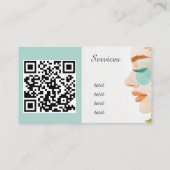 美しいサロンカスタムQRコードプロフェッショナル 名刺 (裏面)