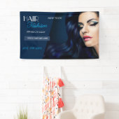 美しいサロンカットのシザーヘアドレモダンッサ 横断幕 (インサイチュ)