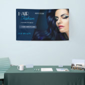 美しいサロンカットのシザーヘアドレモダンッサ 横断幕 (トレードショー)