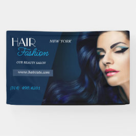 美しいサロンカットのシザーヘアドレモダンッサ 横断幕