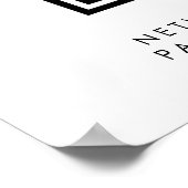 美しいサロンカフェWifiネットワークQRコードポスター ポスター (角)