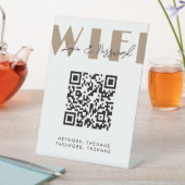 美しいサロンカフェWifiネットワークQRコード 台座サイン (インサイチュ)