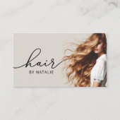 美しいサロンカーリーヘアスタイルガール美容師 名刺 (正面)