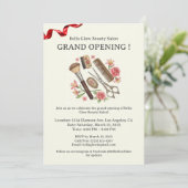 美しいサロンキュートグランドオープニング招待状 招待状 (スタンド正面)