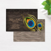 美しいサロンギフトカードピーコックフェザーブラウンスエード (デスク)