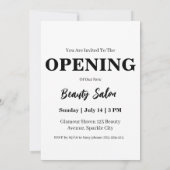 美しいサロングランドオープン招待状 招待状 (裏面)