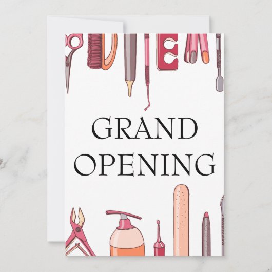 美しいサロングランドオープン招待状 招待状 (正面)