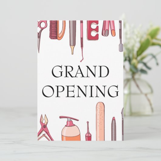 美しいサロングランドオープン招待状 招待状 (スタンド正面)