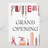 美しいサロングランドオープン招待状 招待状 (正面/裏面)