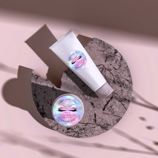 美しいサロングリッターピンクラグラデーションッシュクリーナー ラウンドシール