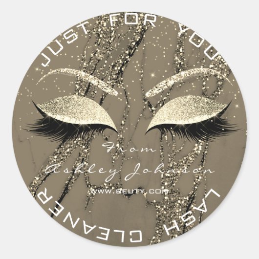 美しいサロングリッター大理石金ゴールドラッシュクリーナー ラウンドシール (正面)