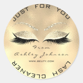 美しいサロングリッター金ゴールドラッシュクリーナーセピアフェイク ラウンドシール