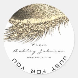 美しいサロングリッター金ゴールドラッシュクリーナーメタルホワイト ラウンドシール