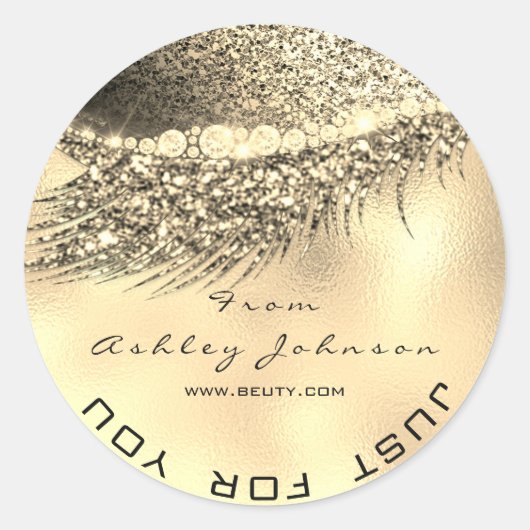美しいサロングリッター金ゴールドラッシュクリーナーメタルルクス ラウンドシール (正面)