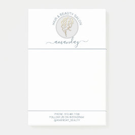 美しいサロンゴールデンロゴヘアドレッサーホワイトエレガント ポストイット