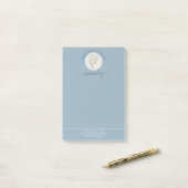 美しいサロンゴールデンロゴ美容師ブルーアドレス ポストイット (デスク上)