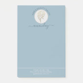 美しいサロンゴールデンロゴ美容師ブルーアドレス ポストイット (正面)