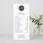 美しいサロンサービス価格表 (スタンド正面)