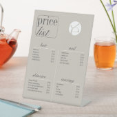 美しいサロンサービス価格表 台座サイン (インサイチュ)