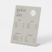 美しいサロンサービス価格表 台座サイン (正面)