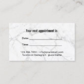 美しいサロンスクリプトモノグラムロゴ金ゴールド紙吹雪 予約カード (裏面)