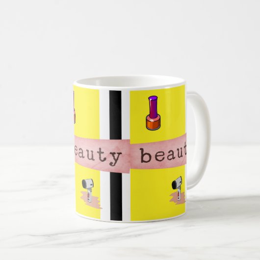 美しいサロンスタイリストマグ コーヒーマグカップ (正面右)