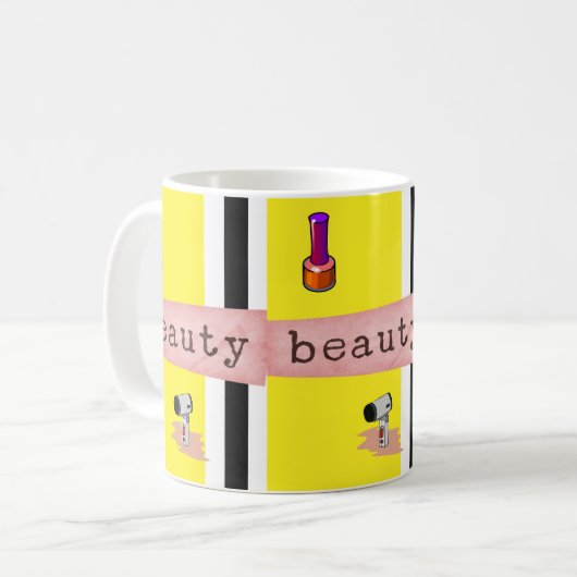 美しいサロンスタイリストマグ コーヒーマグカップ (正面左)