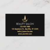 美しいサロンスタイリストメイクアップアーティスト美容師 名刺 (裏面)
