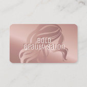 美しいサロンスタイリストメタリックバラ金ゴールドテンプレート 名刺 (裏面)