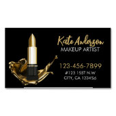 美しいサロンスタイリスト美容師メイクアップアーティスト マグネット名刺 (正面)