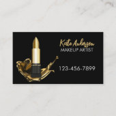 美しいサロンスタイリスト美容師メイクアップアーティスト 名刺 (正面)