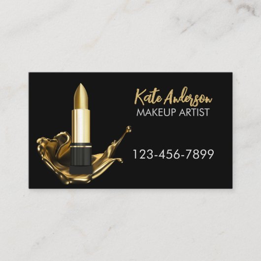 美しいサロンスタイリスト美容師メイクアップアーティスト 名刺 (正面)