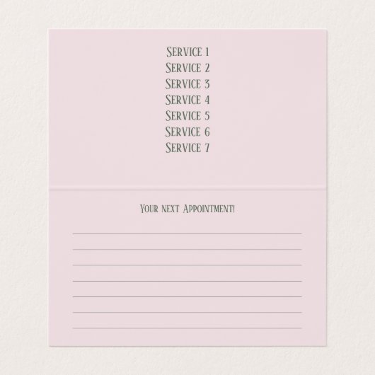 美しいサロンスタジオ – 名刺 (内部フラット)