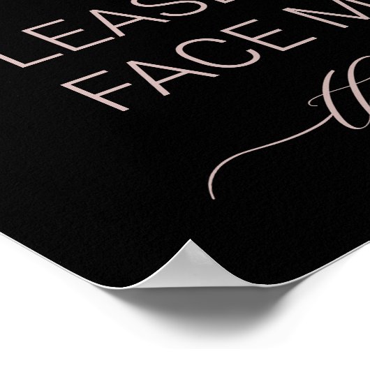 美しいサロンスパお願い衣服顔マスク通知 ポスター (角)