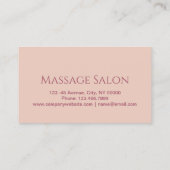 美しいサロンスパアロマセラピーマッサージサロン 名刺 (裏面)