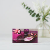 美しいサロンスパマッサージサロンアロマセラピー 名刺 (スタンド正面)