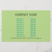 美しいサロンスパ抽象芸術石灰緑水色 チラシ (裏面)