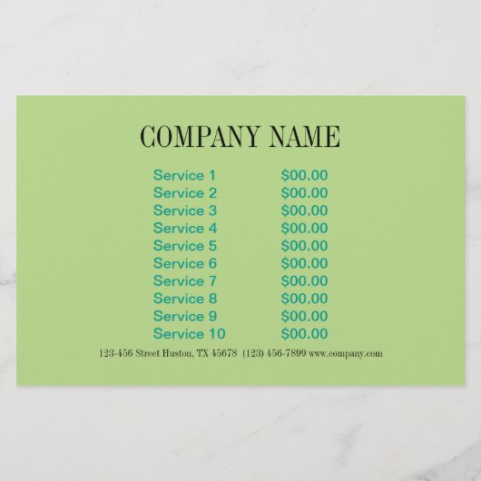 美しいサロンスパ抽象芸術石灰緑水色 チラシ (裏面)