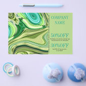 美しいサロンスパ抽象芸術石灰緑水色 チラシ (シングル)