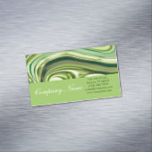 美しいサロンスパ抽象芸術石灰緑水色 マグネット名刺 (インサイチュ)