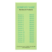 美しいサロンスパ抽象芸術石灰緑水色 ラックカード (裏面)