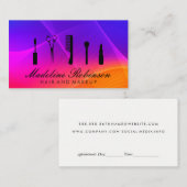 美しいサロンツール | 勾配カラフル 予約カード (正面/裏面)