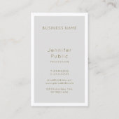 美しいサロンディレクター化粧アーティストラグジュエレガントアリー 名刺 (裏面)