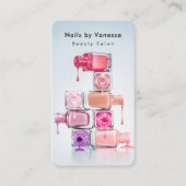 美しいサロンネイルアーティストQrコード名刺 名刺 (正面)