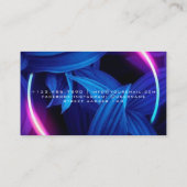 美しいサロンネオン抽象芸術モダン女性 名刺 (裏面)