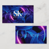美しいサロンネオン抽象芸術モダン女性 名刺 (正面/裏面)