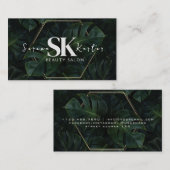 美しいサロンネオン抽象芸術モダン女性 名刺 (正面/裏面)