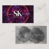 美しいサロンネオン抽象芸術モダン女性 名刺 (正面/裏面)